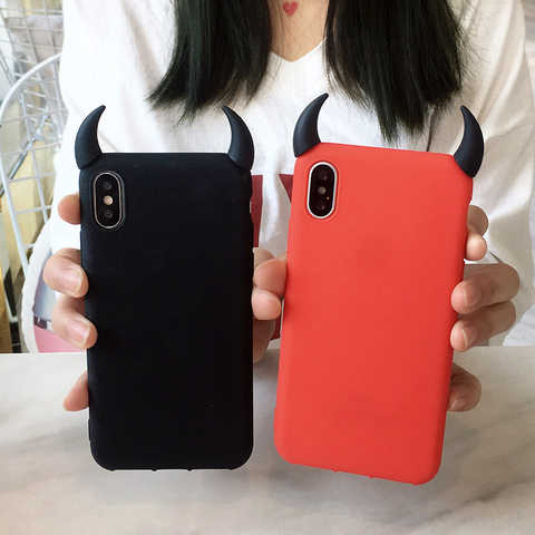 Мягкие силиконовые чехлы для телефонов Xiaomi Mi CC9e 9T 8 9 SE A2 Note 10 Lite 11 10S 10T CC9 Pro, задняя крышка с дьявольскими рожками, демоном, углом 1005002856776874