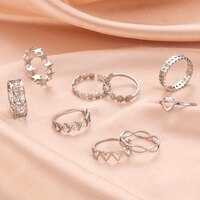 Нержавеющая сталь Skyrim женское кольцо простое сердце бабочка Лунная фаза геометрические кольца на палец свадебный подарок для влюбленных оптовая продажа 1005002856912593