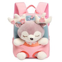 Милый школьный рюкзак для учеников с единорогом, мультяшный миниатюрный меховой школьный ранец для девочек, плюшевая сумка для куклы-кайдергарта, детский подарок 1005002858574818
