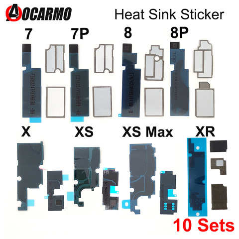 5 наборов/лот для iPhone 7 Plus 8 X XS 11 11Pro 12 13 14 14P Pro Max Мини-радиатор наклейка для рассеивания тепла материнская плата охлаждающий клей 1005002869233627