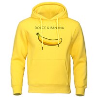 Свитшот Dolce & Banana мужской с принтом, модные повседневные худи, Свободный пуловер, топы с карманами, теплая флисовая спортивная одежда, осень 1005002871663288