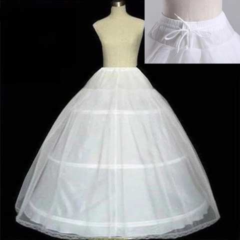 Бесплатная доставка, дешевая белая Нижняя юбка с 3 кольцами, Нижняя юбка в стиле кринолина для бального платья, свадебное платье, женское платье 1005002889499689