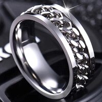 Новое крутое вращающееся кольцо из нержавеющей стали для пары, кольцо с высокой искусственной цепью, поворотные кольца для женщин и мужчин, ювелирные изделия в стиле панк, подарок Вечерние 1005002899175874