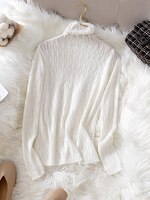 HLBCBG женский свитер с ворсом, модные шерстяные пуловеры с вырезами, топ, кашемир, весна-осень, тонкий, однотонный, женский 1005002915705965