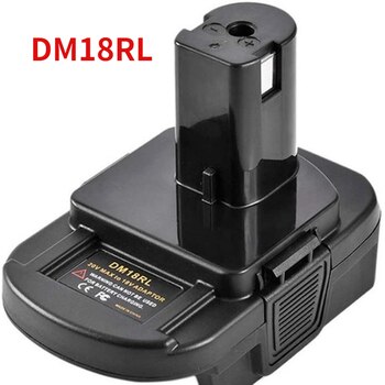 Адаптер для преобразователя батареи DM18RL для Dewalt/Milwaukee 20 в, преобразователь литий-ионных батарей для RYOBI 18 в, литиевых и Ni-NH и Ni-CD аккумуляторов 1005002924977845