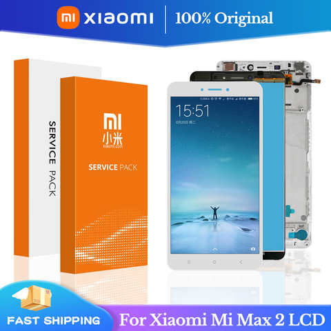 Оригинальный жк-дисплей Mi Max 2 для Xiaomi Mi Max 2 дисплей с рамкой сенсорный экран дигитайзер в сборе запасные части для ремонта 1005002927705222