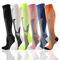 Компрессионные носки для бега, 20-30 мм рт. ст., мужские, женские, спортивные носки для марафона, велоспорта, футбола, варикозного расширения вен 1005002936123458