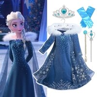 Детский карнавальный костюм «Холодное сердце 2», Сетчатое платье Снежной королевы, снежинки для выпускного вечера, Принцессы Диснея 1005002937921539