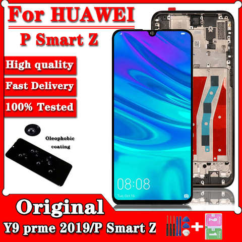 6,59 "Оригинальный ЖК-дисплей для Huawei P Smart Z, ЖК-дисплей, планшератор сенсорного экрана в сборе, детали для Huawei Y9 Prime 2019, ЖК-дисплей 1005002948870229
