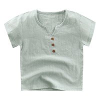 Новые детские футболки для мальчиков и девочек, льняные футболки для мальчиков, топы для девочек, хлопковые детские футболки, одежда, летняя одежда для девочек, оптовая продажа 1005002966455786