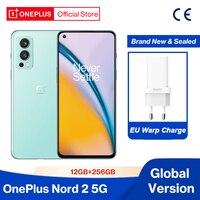 Смартфон глобальная версия OnePlus Nord 2, регулировка яркости, 1200-AI, 12 Гб, 256 ГБ, камера 50 МП с ии, деформация заряда 65, 90 Гц, жидкий AMOLED дисплей 1005002977852072