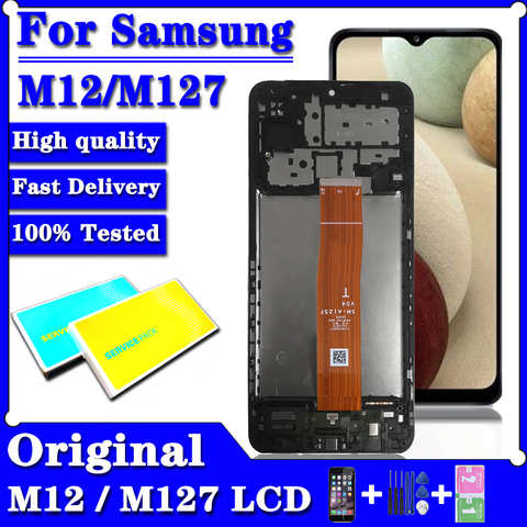 6,5 "Оригинальный дисплей для Samsung Galaxy M12 M127, ЖК-дисплей, сенсорный экран, дигитайзер, полная фотография/DS SM-M127FN/DS SM-M127F/DS 1005002980881653