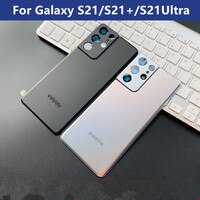 Корпус S21Ultra для Samsung Galaxy S21 Plus Ultra 5G, крышка аккумулятора, стекло, ремонт, Замена задней крышки заднего корпуса + объектив камеры с логотипом 1005002984656242