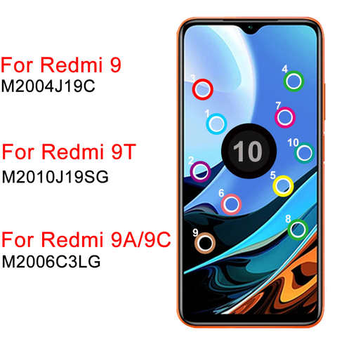Оригинальный дисплей Redmi 9 для Xiaomi Redmi 9T 9A 9C, ЖК-дисплей с рамкой, 6,53 дюйма, сенсорная панель, дигитайзер, детали в сборе 1005002984968446
