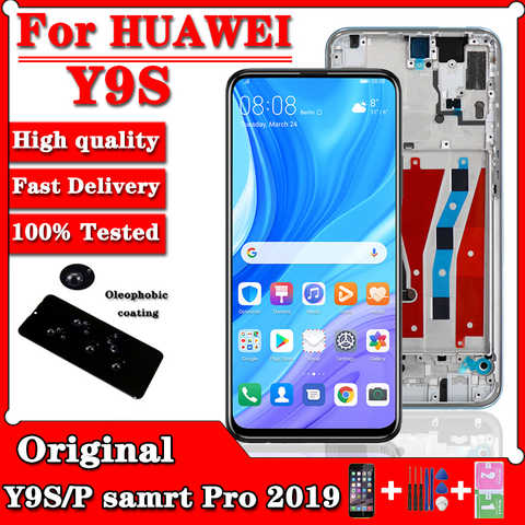 ЖК-дисплей 6,59 дюйма для Huawei Y9S Y9 s / P Smart Pro 2019, высокое качество, ЖК-дисплей и сенсорный экран, дигитайзер с рамкой, модуль дисплея 1005002988044872
