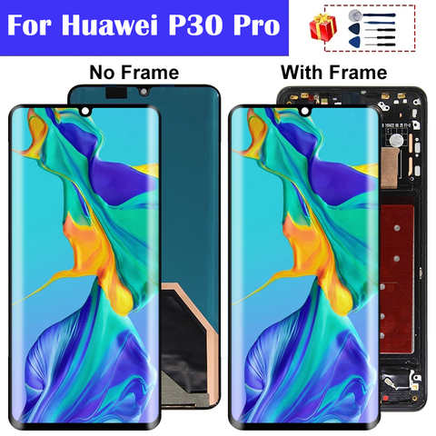 6,47 "Super Amoled для Huawei P30 Pro, ЖК-дисплей с сенсорным экраном, дигитайзер для Huawei, искусственная яркость, ЖК-дисплей 1005002990731570