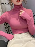 Женский бархатный свитер-водолазка с длинным рукавом 1005002995246573