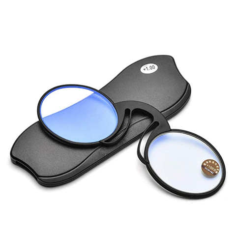 Компактные портативные очки для чтения с зажимом для носа мужские женские кошельки TR высококачественные очки для чтения с чехлом от + 1,0 до + 3,0 1005002996592091