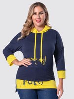 Женская куртка P & N, Топы, Толстовки большого размера d, свитер с принтом, хлопковая приталенная контрастная Женская одежда с надписью, F8775A 1005002996898187