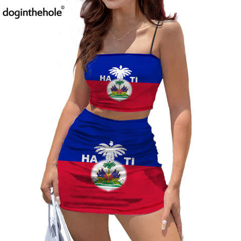 Женский топ на бретелях-спагетти с принтом флага Гаити 1005002997959106