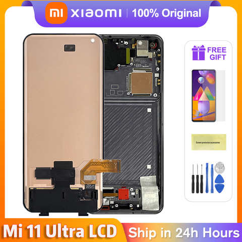 6,81 ''оригинальный экран для Xiaomi Mi 11 Ultra ЖК-дисплей Сенсорная панель экран дигитайзер с рамкой для Xiaomi 11 Ultra M2102K1G 1005002998014205