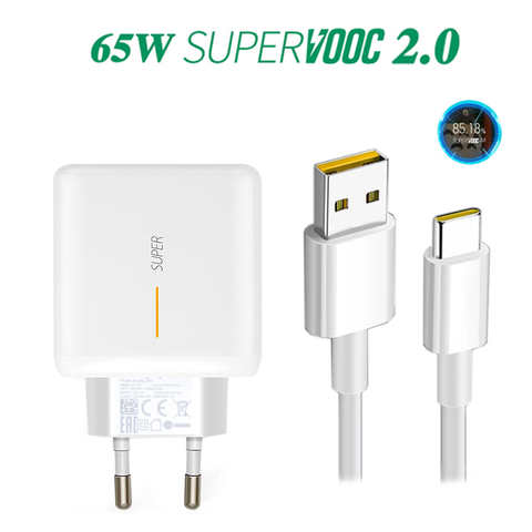 65 Вт Supervooc 2,0 быстрое зарядное устройство для OPPO Find X2 Pro Reno 5 5G Ace 2 X20 X2 Realme 8 X50 Pro RX17 SuperDart зарядное устройство 1,5 м кабель 1005003005486428