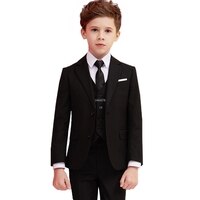 Костюм свадебный черный для мальчиков, блейзер официальный для детей, костюм для выступлений и хора на выпускной 1005003012469120