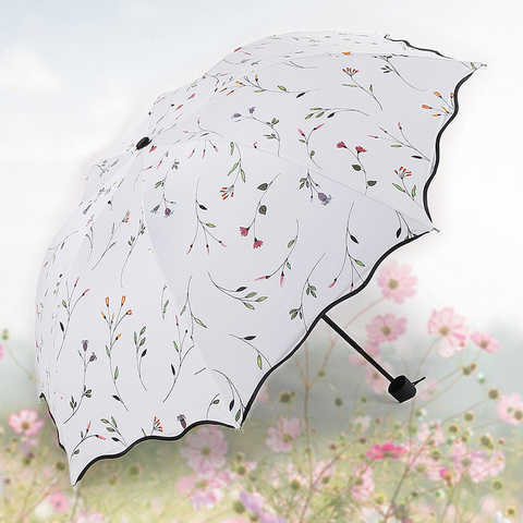 Красивый зонт с цветами, модные зонтики с блеском, меняющие цвет, женские зонтики, зонтик от солнца с цветами для девочек, подарок 1005003016073720