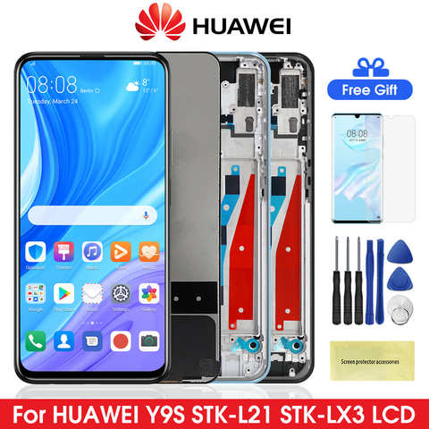 Оригинальный сменный экран Huawei Y9S для Huawei Y9S STK-L21, ЖК-дисплей, цифровой сенсорный экран с рамкой для Huawei P Samrt Pro 1005003017229259