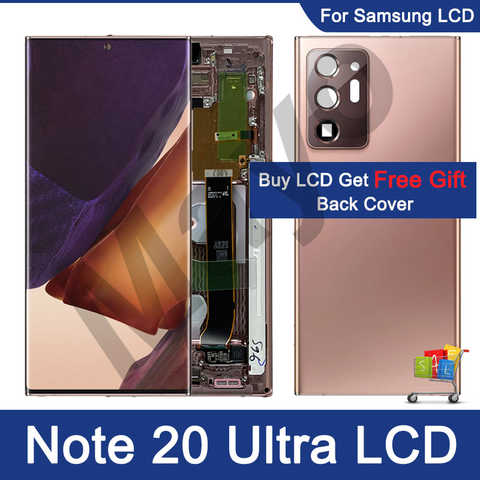Оригинальный Amoled ЖК-дисплей для Samsung Galaxy Note 20 Ultra ЖК-дисплей N985 N986 сенсорный экран дигитайзер Note20 Ultra 5G N985F N986B 1005003024754284