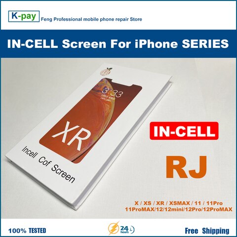 ЖК-дисплей RJ для iPhone X XR 11 XS MAX 11Pro 12 13Pro RJ Incell, экран для iPhone X, ЖК-дисплей без битых пикселей с 3D сенсорным дигитайзером в сборе 1005003025529963