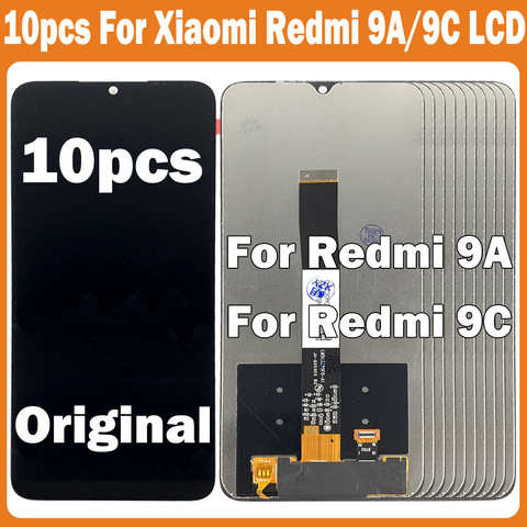 ЖК-дисплей с сенсорным дигитайзером в сборе, запасные части для Xiaomi Redmi 9A/ 9C, 10 шт. 1005003033096222
