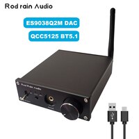 Rod Rain Audio ES9038Q2M DAC QCC5125 Bluetooth 5,1 APTX-HD LDAC APTX-адаптивный звуковой декодер, аудио DAC 1005003033370740