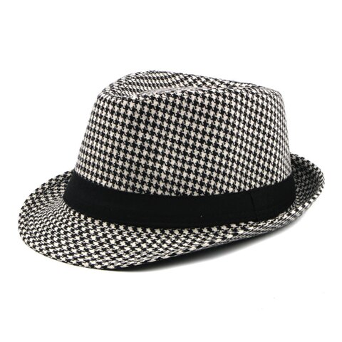 Осенне-зимняя новая мужская кепка, модная британская джазовая шляпа тысяча птиц в клетку, джентльменская шляпа, универсальная Панама 1005003037722626
