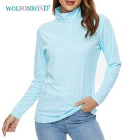 Летние быстросохнущие футболки WOLFONROAD UPF 50 + с длинным рукавом, женские футболки с защитой от солнца, УФ-лучей, для плавания, походов, рыбалки, для улицы 1005003037948706