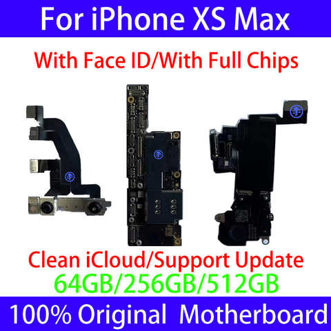 Оригинальная материнская плата Free iCloud для iPhone Xs Max, материнская плата, распознавание лица, iCloud, разблокированная плата, система IOS, 64 ГБ 1005003040165215