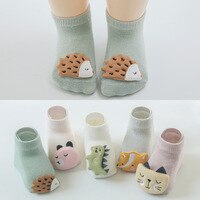 Летние и осенние милые Мультяшные детские носки, хлопковые дизайнерские детские носки с животными, Нескользящие Детские Разноцветные носки для новорожденных 1005003040556633