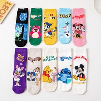 Забавные женские носки в Корейском стиле Disney, женские носки с мультяшными животными, Микки, Дональд, милые носки в стиле Харадзюку, хлопковые носки для девочек, Размеры 35-42 1005003055208125