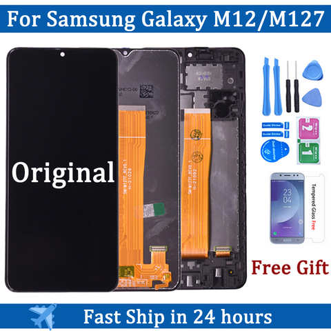 Оригинальный ЖК-дисплей для Samsung Galaxy M12 M127, сенсорный экран, дигитайзер, сменный аксессуар для SM-M127F/DSN дисплея 1005003056648093
