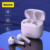 Baseus E8 настоящие беспроводные наушники Bluetooth 5,3 с низкой задержкой TWS наушники ENC с двойным устройством наушники Поддержка анти-потеря для спорта 1005003057574135