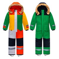 Детский лыжный комбинезон, лыжный костюм для мальчиков и девочек на осень и зиму, ветрозащитная теплая флисовая куртка, штаны, детский костюм для катания на лыжах и сноуборде 1005003057708868