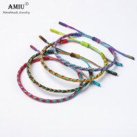 Браслеты на удачу AMIU, градиентные цвета, Тибетские буддийские браслеты ручной работы, как раньше, амулет, тибетский плетеный браслет 1005003062720397