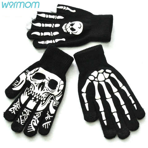 Флуоресцентные светящиеся перчатки Warmom для взрослых, теплые трикотажные перчатки для верховой езды 1005003068624350