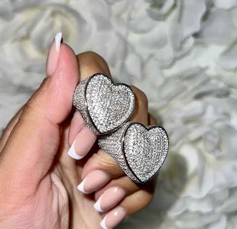 Женское кольцо на весь палец с микро-инкрустацией из фианита, в форме большого сердца, подарок на день Святого Валентина, сверкающие коктейльные кольца 1005003076052342