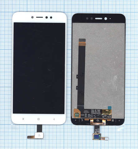 Дисплей (экран) в сборе с тачскрином для Xiaomi Redmi Note 5A Prime белый 1005003078340150