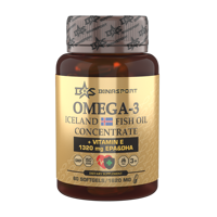 Концентрат (3+) Омега-3 рыбий жир из Исландии Binasport ("OMEGA-3 Concentrate Fish Oil") 60 капс. по 1620 мг 1005003093879798
