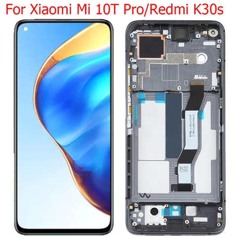 Оригинальный дисплей Redmi K30s для Xiaomi Mi 10T Pro 5G, ЖК-дисплей с рамкой 6,67 дюйма, Mi10T, Φ M2007J3, ЖК-дисплей, сенсорный экран, панель, детали 1005003098110057