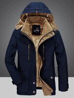 Ветрозащитная флисовая куртка, Мужская теплая Толстая ветровка, пальто в стиле милитари, Зимняя парка с капюшоном, верхняя одежда, пальто, одежда высокого качества 1005003104062852