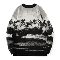 Мужской свободный свитер с круглым вырезом, повседневный пуловер с длинным рукавом, модный свитер в стиле Харадзюку, Осень-зима 2022 1005003107695688