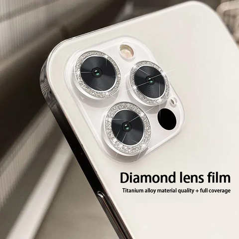 Шикарная Алмазная Защитная пленка для объектива камеры iPhone 13 Pro max 12 Pro max, закаленное стекло для объектива iPhone 11 Pro max, стекло для объектива 1005003117710907